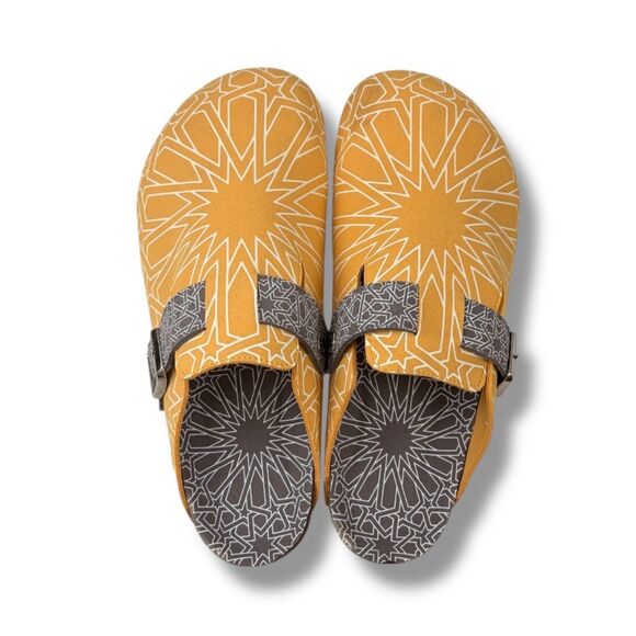 Birkenstock Medina Steps Medical Clogs Comfort Shoes Yellow Gray Collab Size 44 main image 7